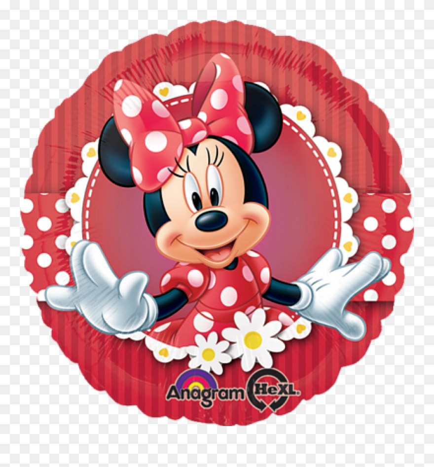 Folienballon Minnie Mouse - Minnie Mouse Foil Balloon Clipart