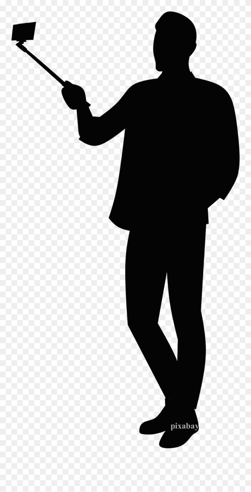 Selfie Silhouette Transparent Clipart
