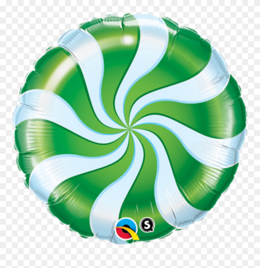 Green Round Candy Cane Clipart