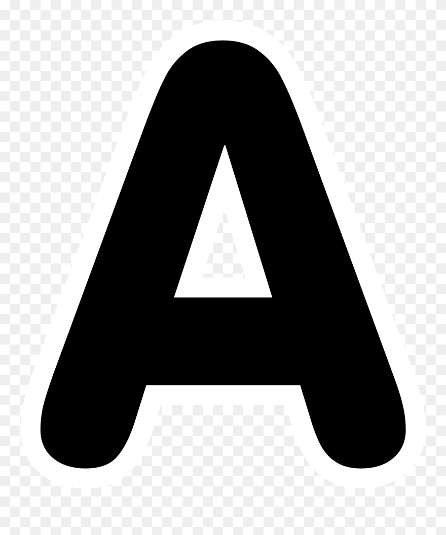 Thumb Image - Imagen Letra A Mayuscula Color Negro Clipart