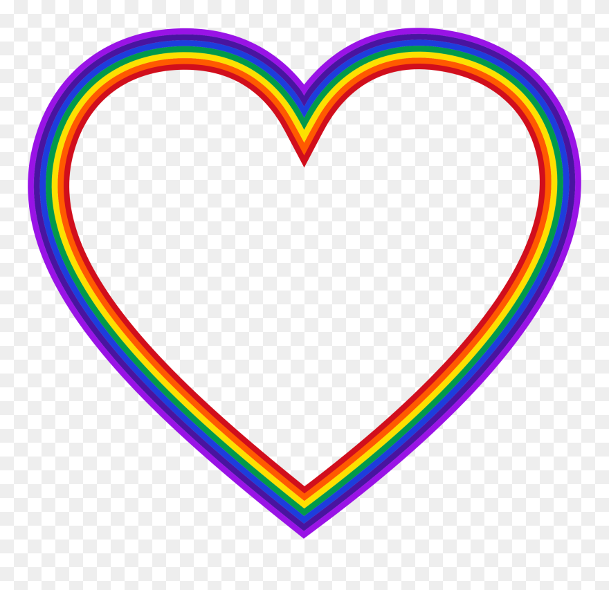 Rainbow Heart Transparent & Png Clipart Free Download - Red White Blue Heart