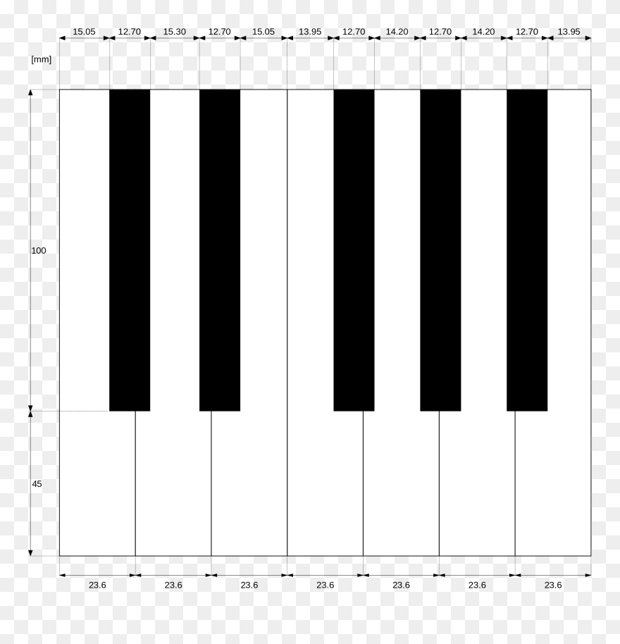 Klaviatur Wikipedia - Piano Keys Clipart