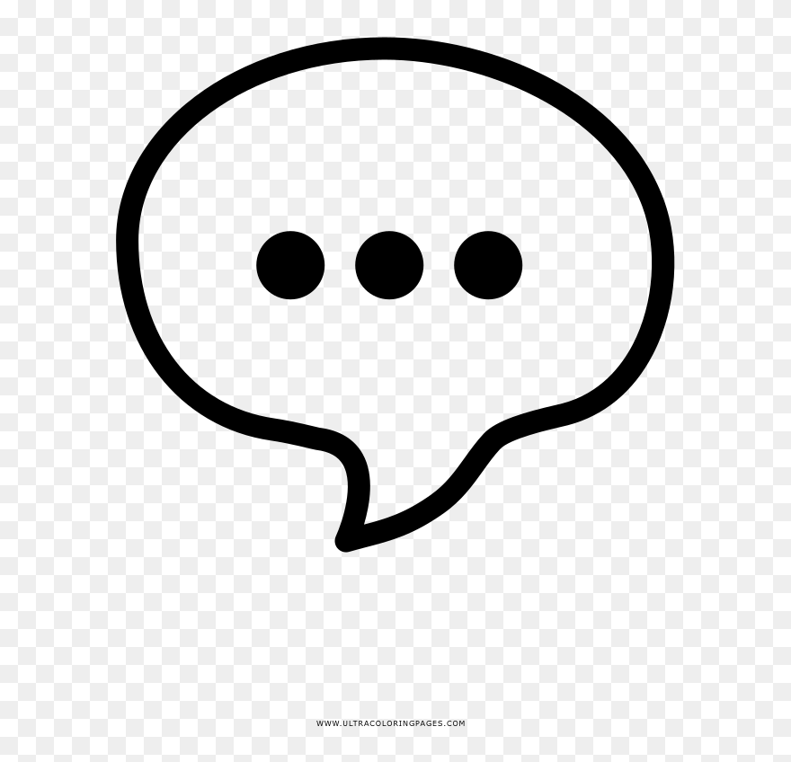 Sprechblase Ausmalbilder - Line Art Clipart