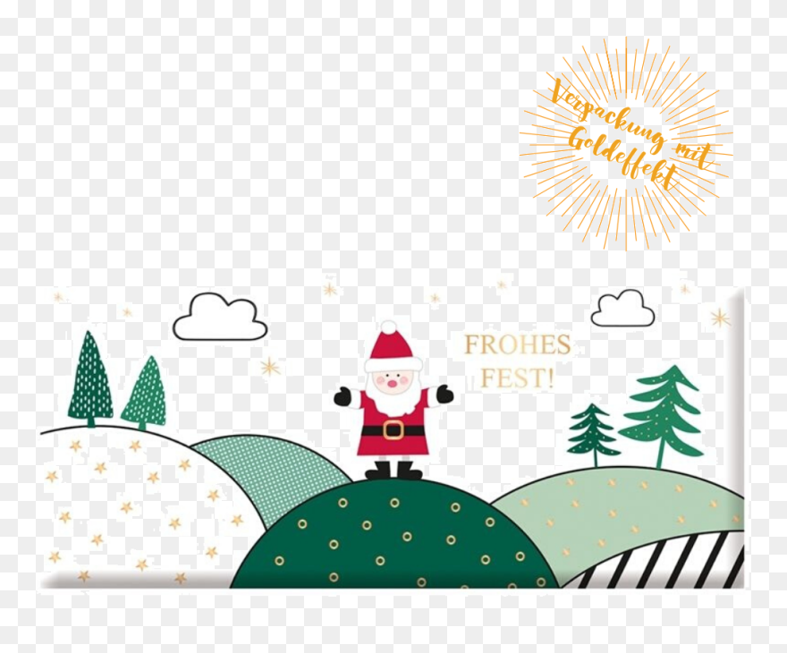Schokolade 30g Frohes Fest - Illustration Clipart