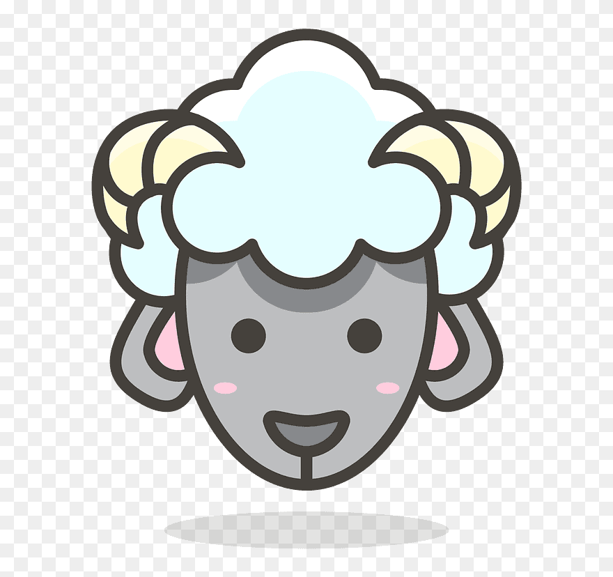 Schaf Clipart - Sheep Emoji Clipart - Png Download