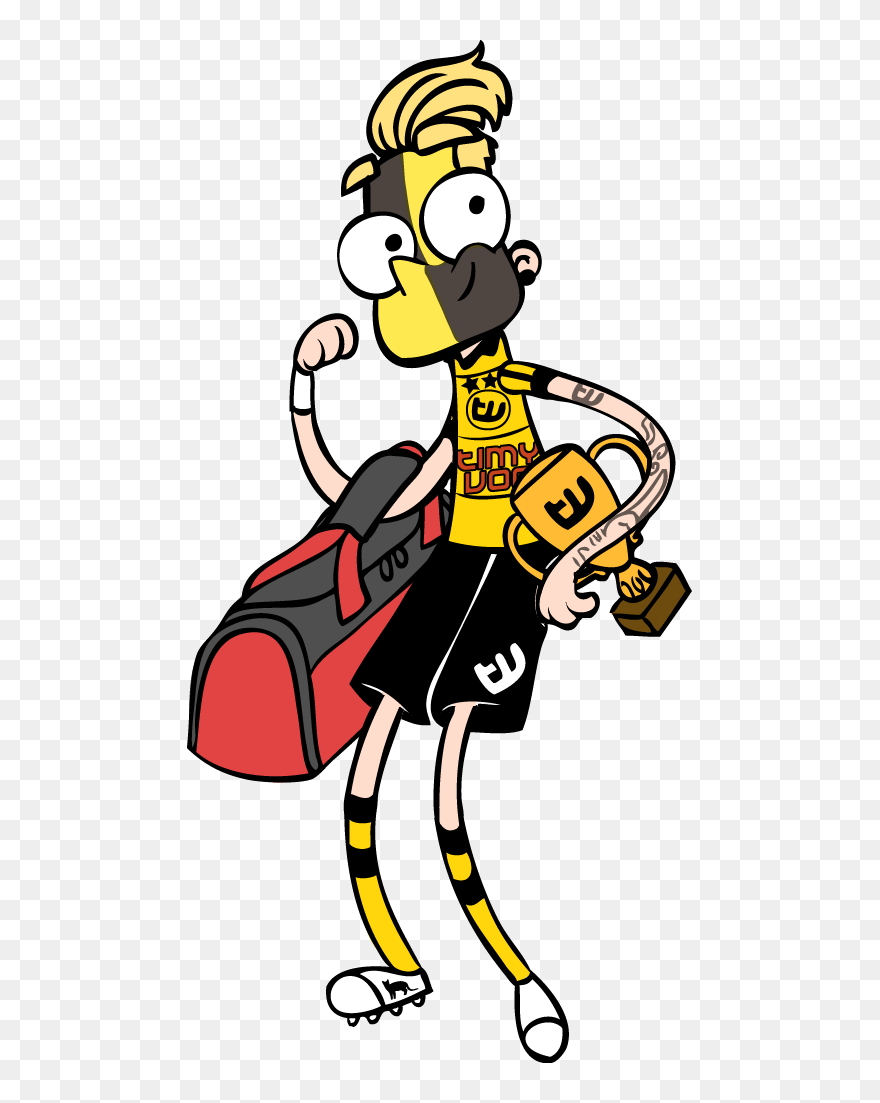Sympathiefigur Fussballer Gelb Final - Cartoon Clipart