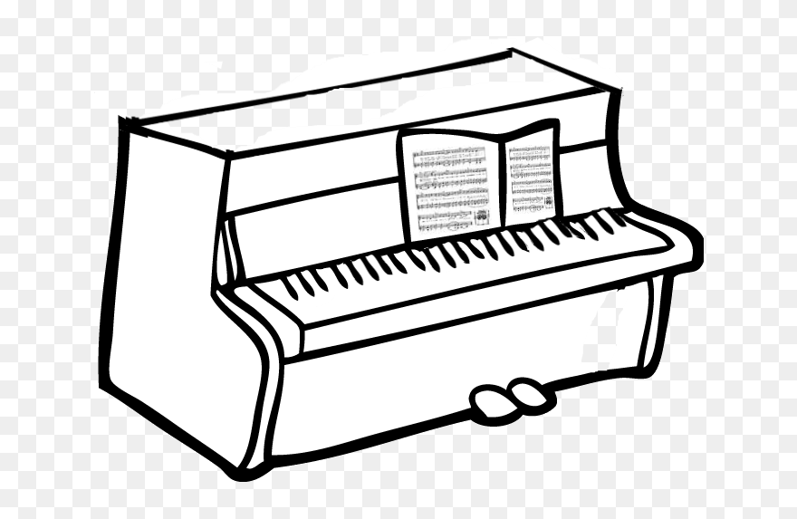 Klavier - Leicht Klavier Zeichnen Clipart