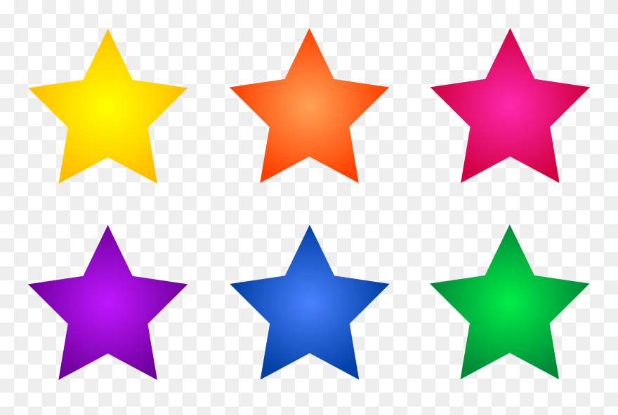 Transparent Starts Clipart - Clip Art Colored Stars - Png Download