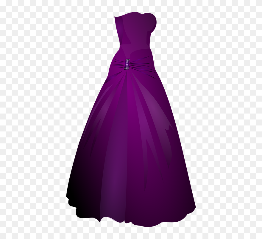Feier, Kleid, Graduierung, Eh - Purple Dress White Background Clipart