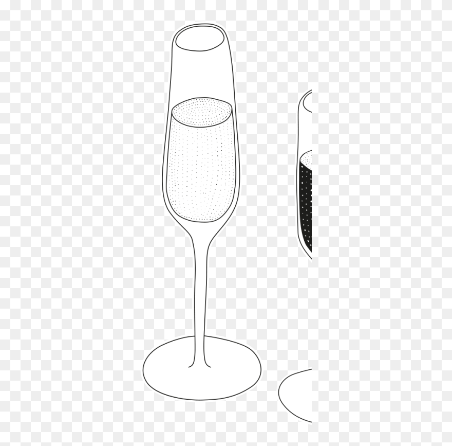 Illustration Zweier Sektgläser - Wine Glass Clipart