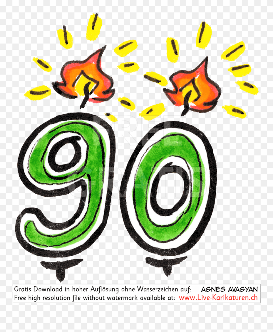 Jahre, Ziffer, Zahl, Kerze, Gezeichnet, Geburtstag, - Circle Clipart