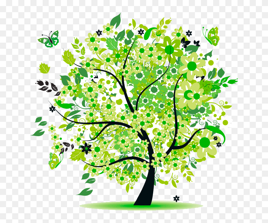 Digitaldruck Firmenbekleidung Fantrikot Flex Flock - Transparent Spring Tree Clipart - Png Download