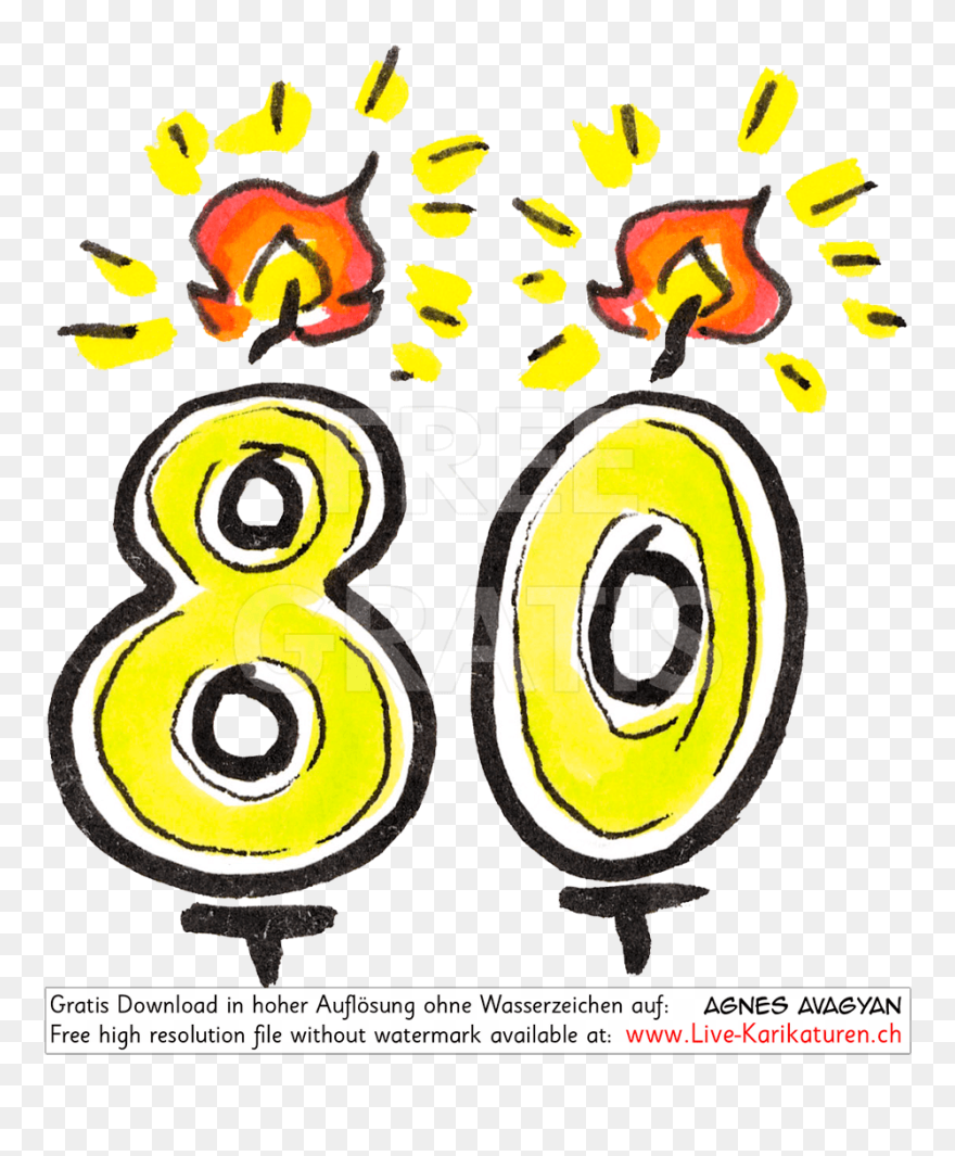 Jahre, Ziffer, Zahl, Kerze, Gezeichnet, Geburtstag, - Circle Clipart