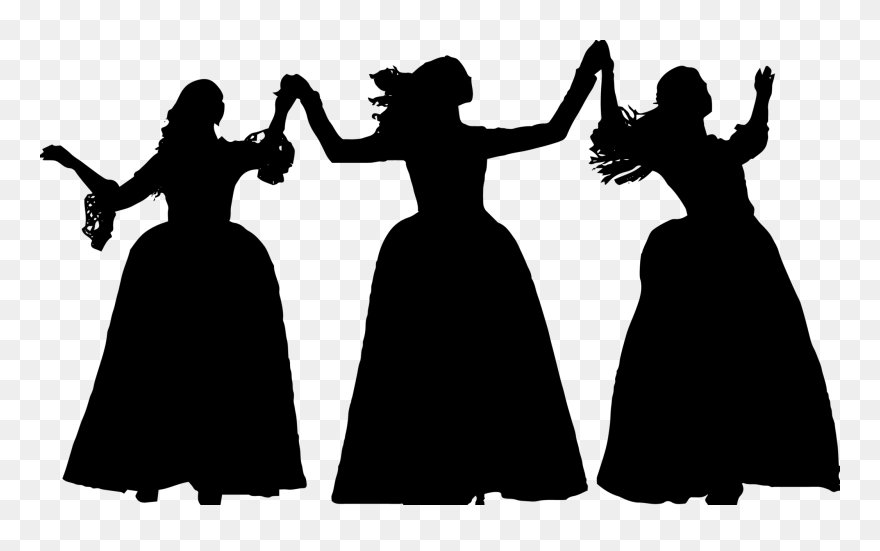 Hamilton The Schuyler Sisters Musical Theatre - Hamilton Schuyler Sisters Silhouette Clipart