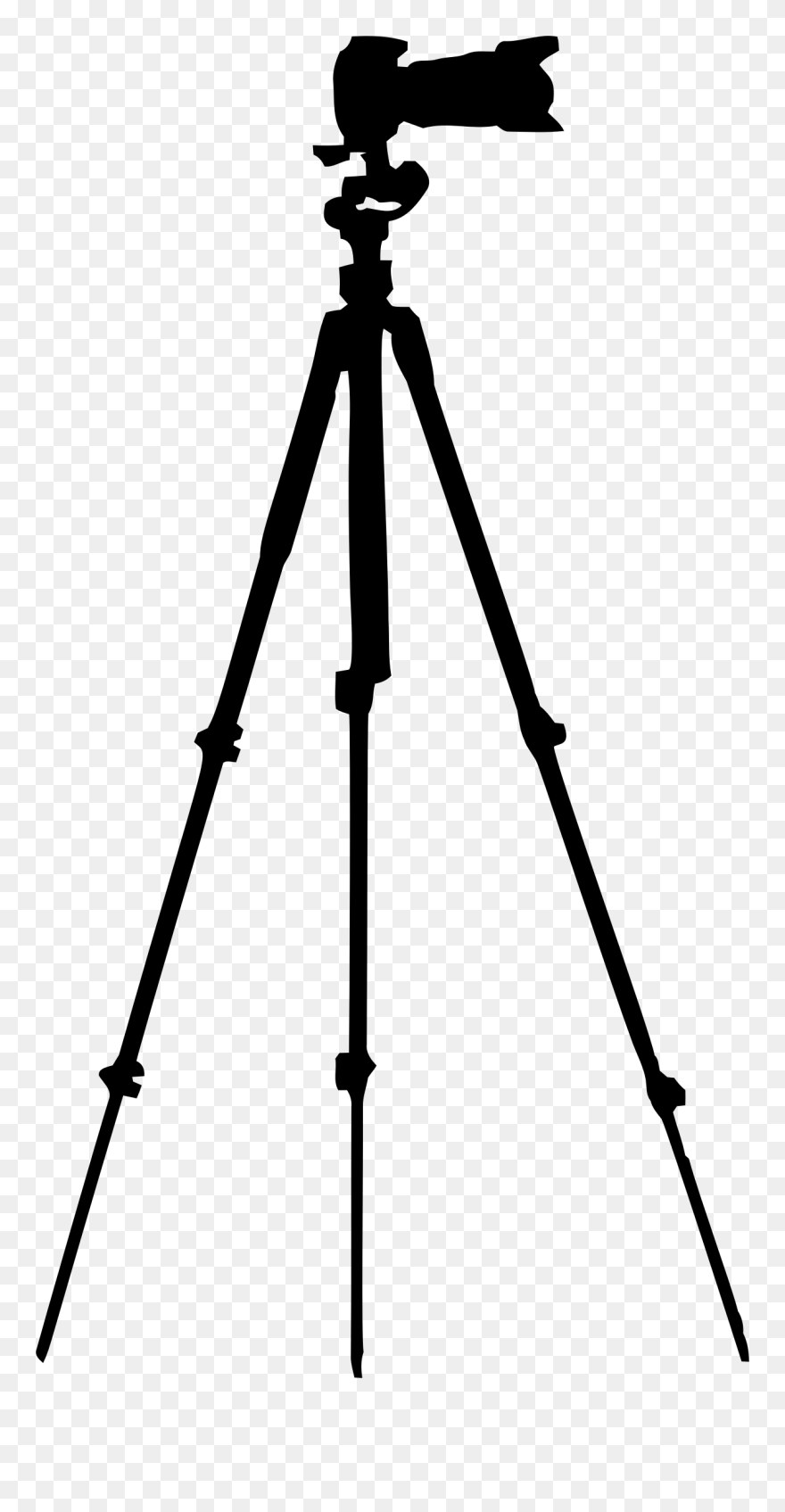 Camera On Tripod Silhouette - Camera On Tripod Png Clipart