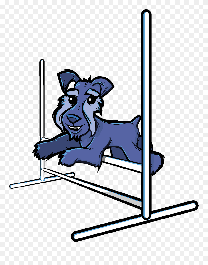 Cute Cartoon Agility Dogs Clipart