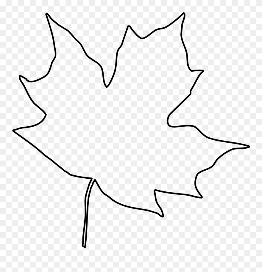 Transparent Herbstblätter Clipart - Line Art - Png Download