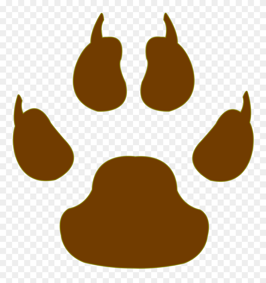 Vector Cm Tiger Paw By Barrfind - Трафарет Кот Лапка Clipart