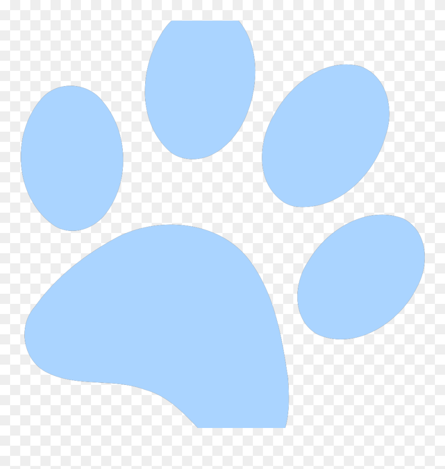 Blue Paw Print Svg Clip Arts - Light Blue Paw Print - Png Download