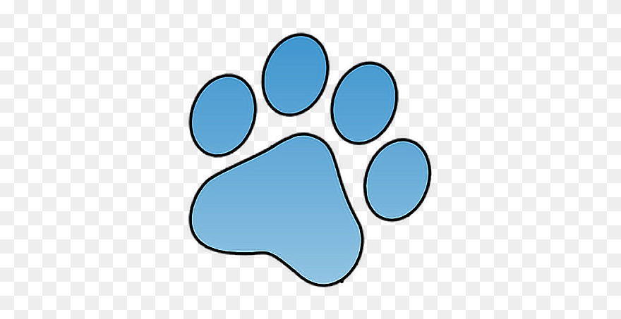 #pawprint #freetoedit #sticker #dog #paw #blue #freetoedit - Paw Print Blue Dog Bone Clipart - Png Download