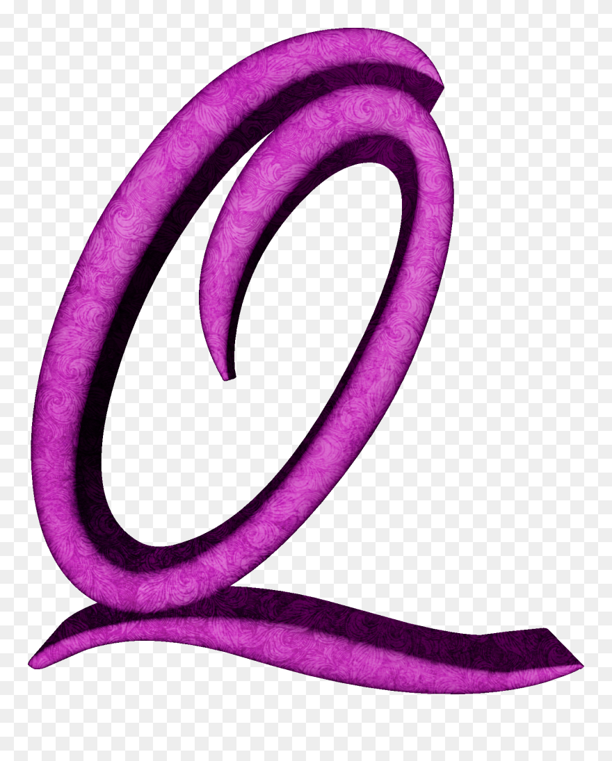 Alfabeto Estampado De Hojas En Fucsia Clipart