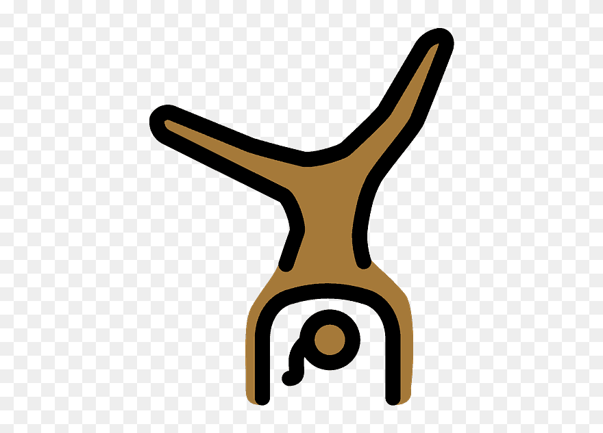 Woman Cartwheeling Emoji Clipart - Clip Art - Png Download