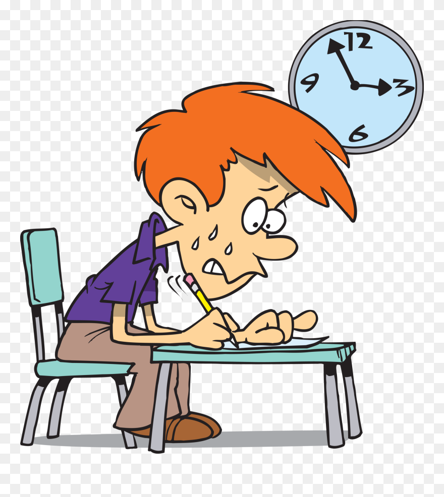 Study Stress Clipart 14 Cliparts For Free Download - Boy Taking Test Clipart - Png Download