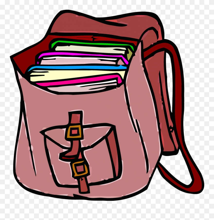 Book In Bag Clipart - Png Download