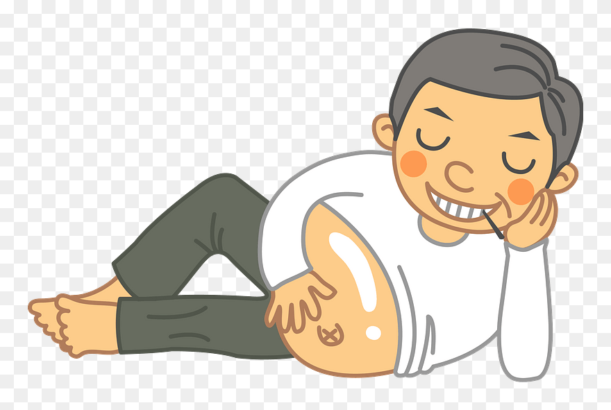 食べ て すぐ 寝る Clipart