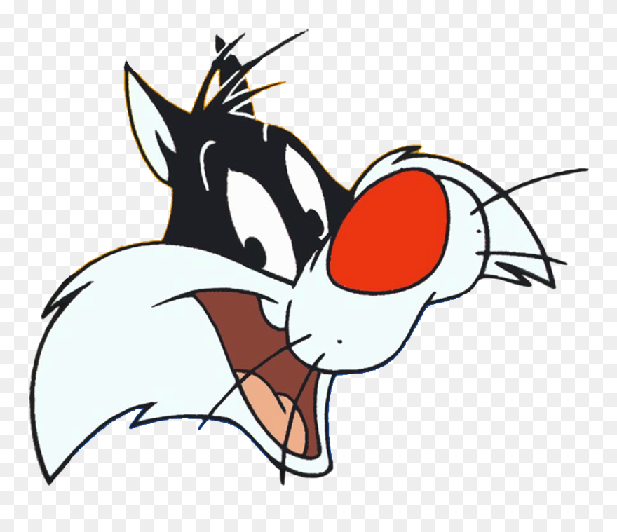 Looney Tunes Face Png - Sylvester Looney Tunes Head Clipart