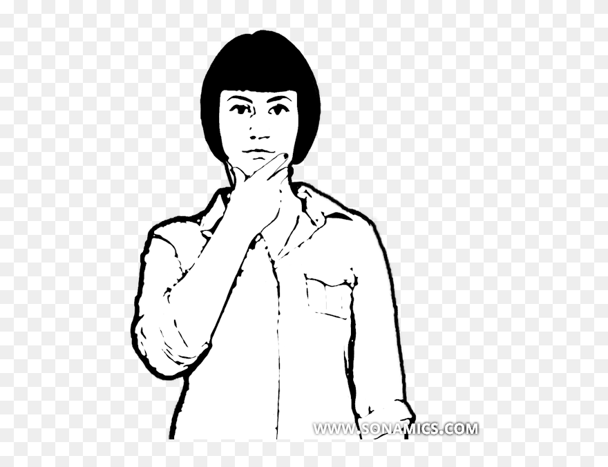 Body Language Hand On Face Clipart