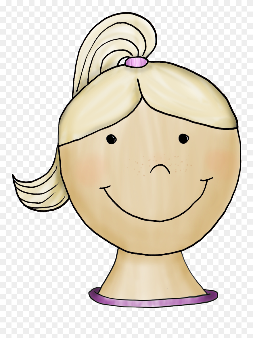Transparent Clipart Kiste - Mädchen Mit Pferdeschwanz Clipart - Png Download