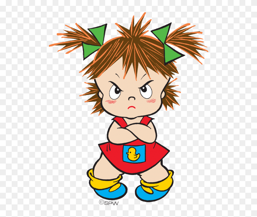 Rotzgöre, Bockiges Mädchen - Cartoon Clipart