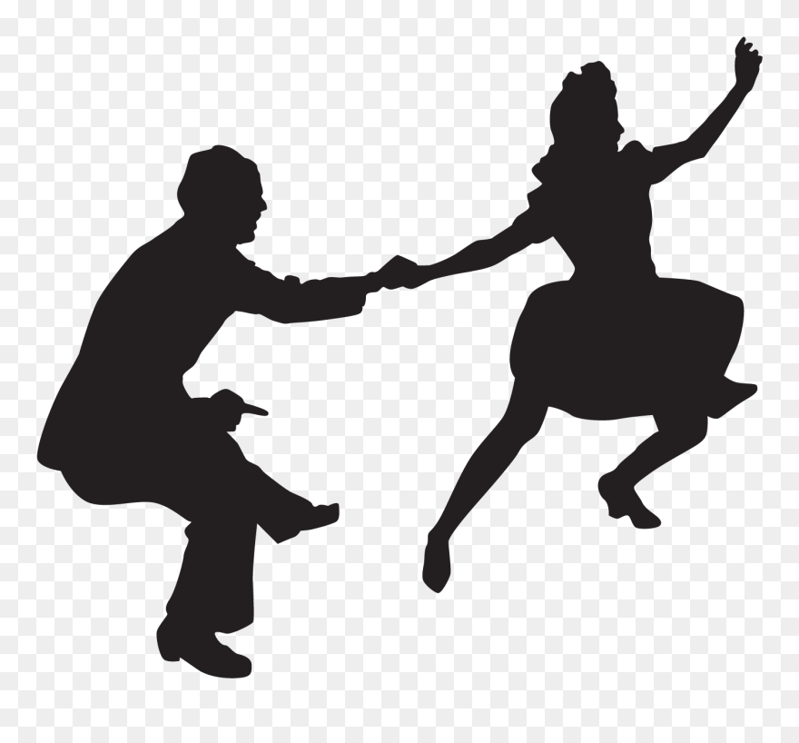 Swing Dancers Silhouette Png Clipart