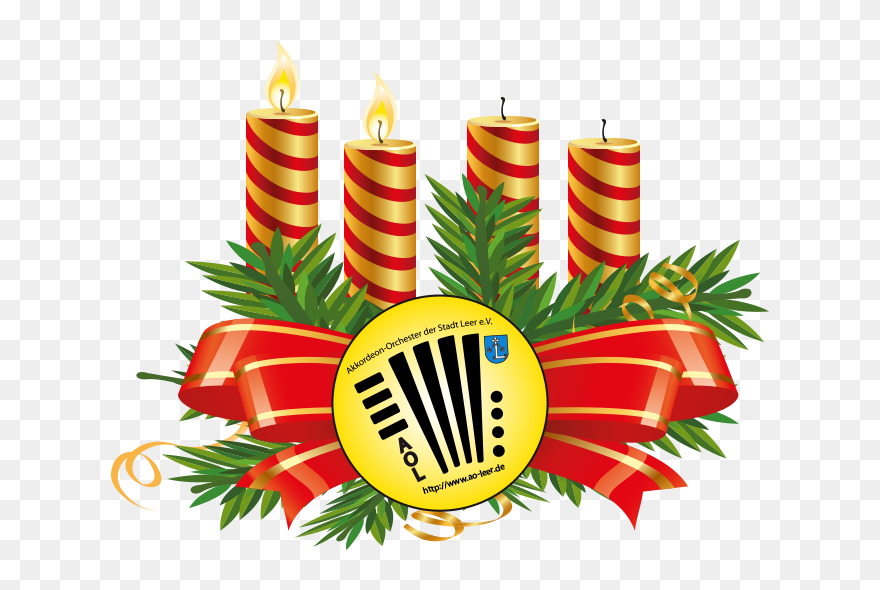 Adventskranz Akkordeon Orchester Leer Clipart