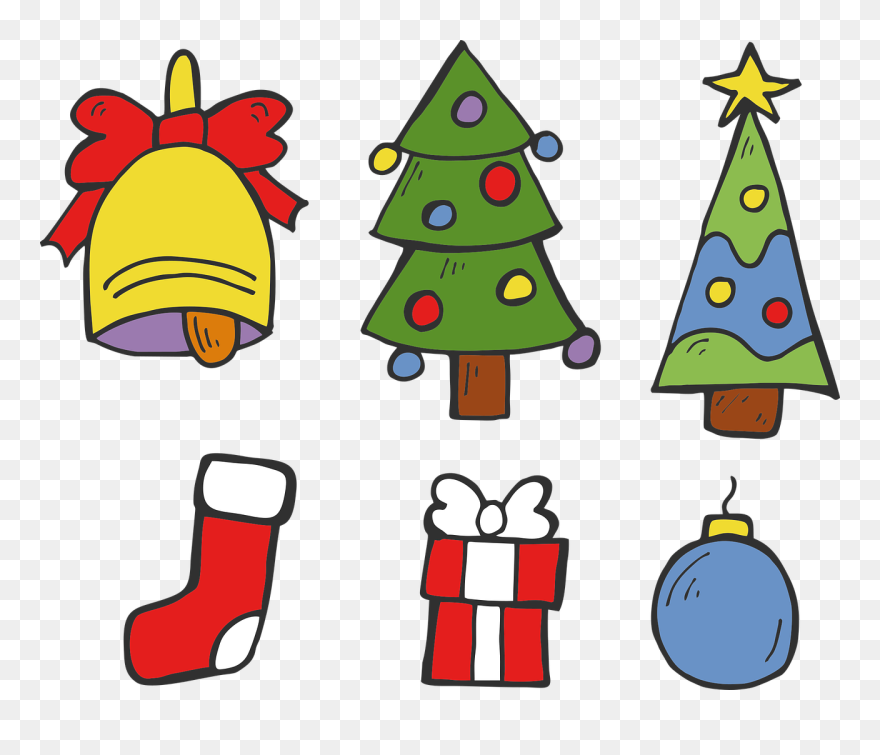 Choinki Kolorowe Do Druku Clipart