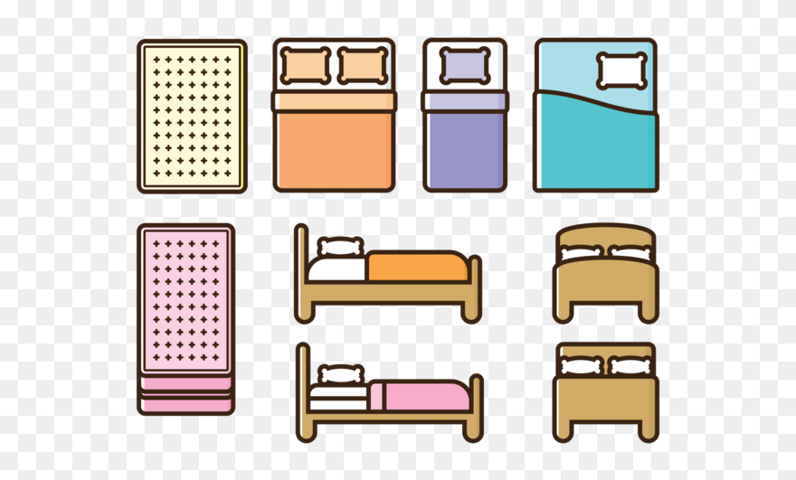 Matratze Vektor Icons - Transparent Mattress Icons Clipart