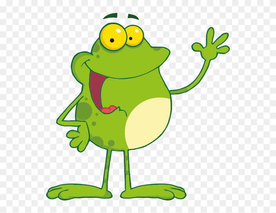 Huepfburg Frosch Logo Jimdo - Frog Waving Clipart - Png Download