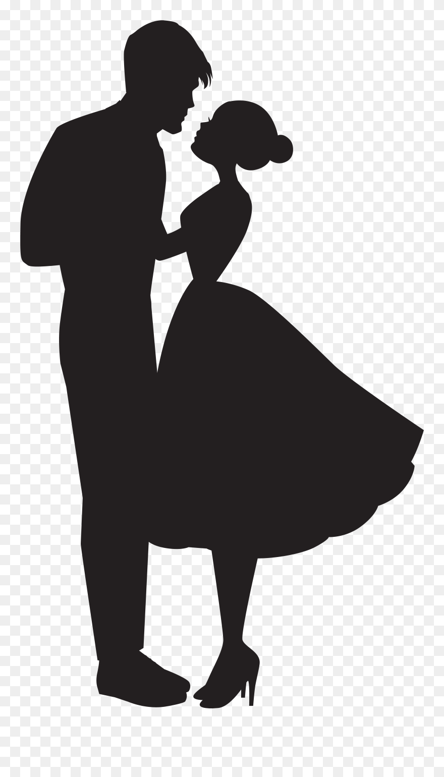 Clip Art Portable Network Graphics Love Openclipart - Romantic Couple Dancing Silhouette - Png Download