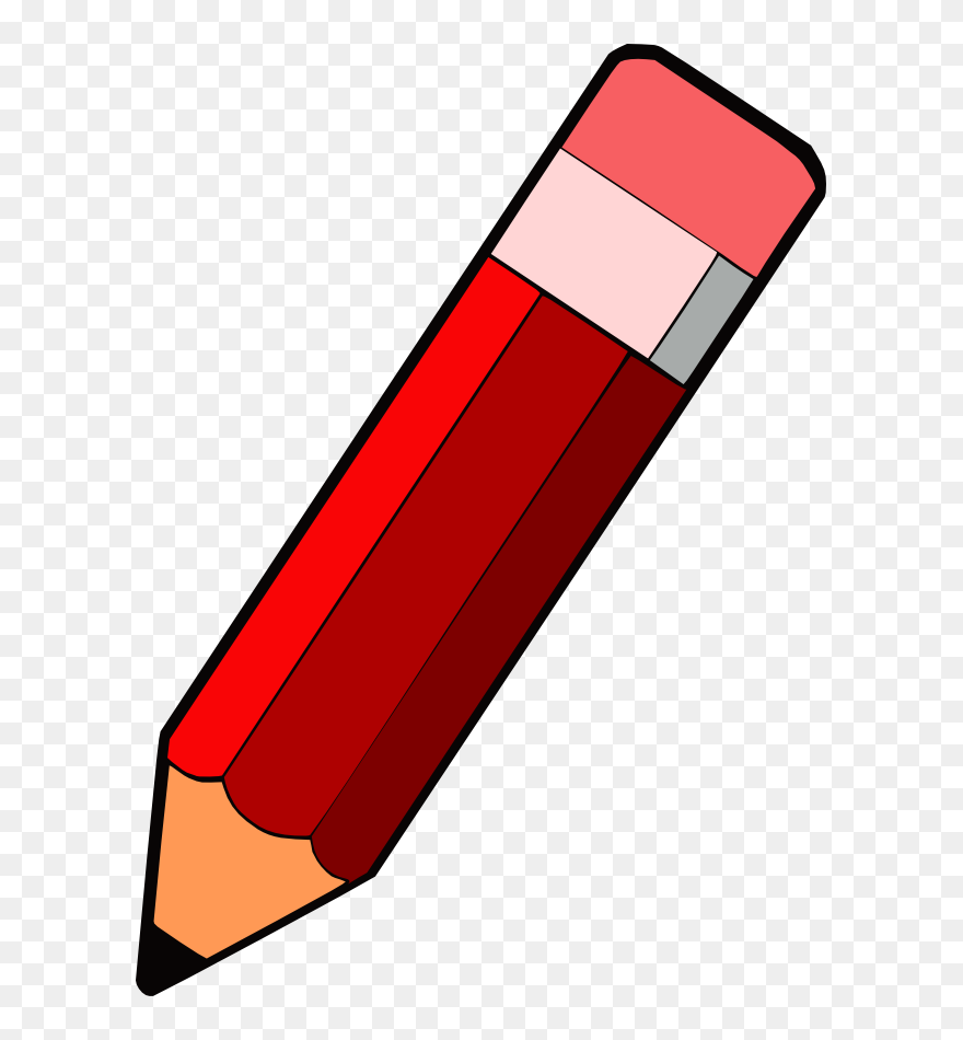 Colored Pencil Clip Art - Red Pencil Clipart - Png Download