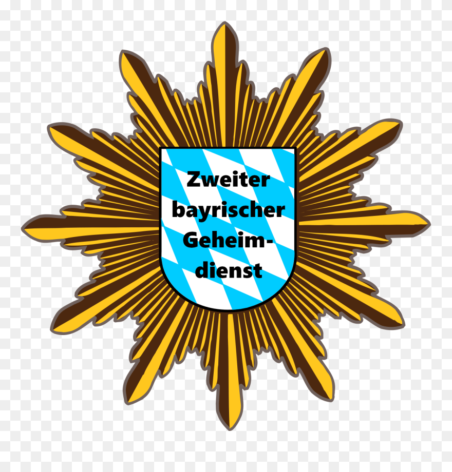 Logo Der Bayrischen Polizei Mit Den Worten "zweiter - Bavarian State Police Clipart