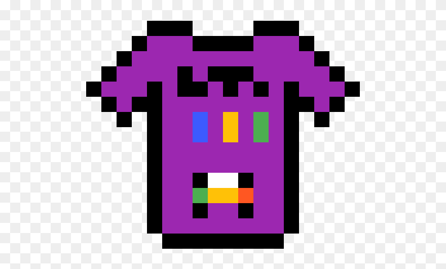 T-shirt In Pixel Art - Sister Location Purple Guy Clipart