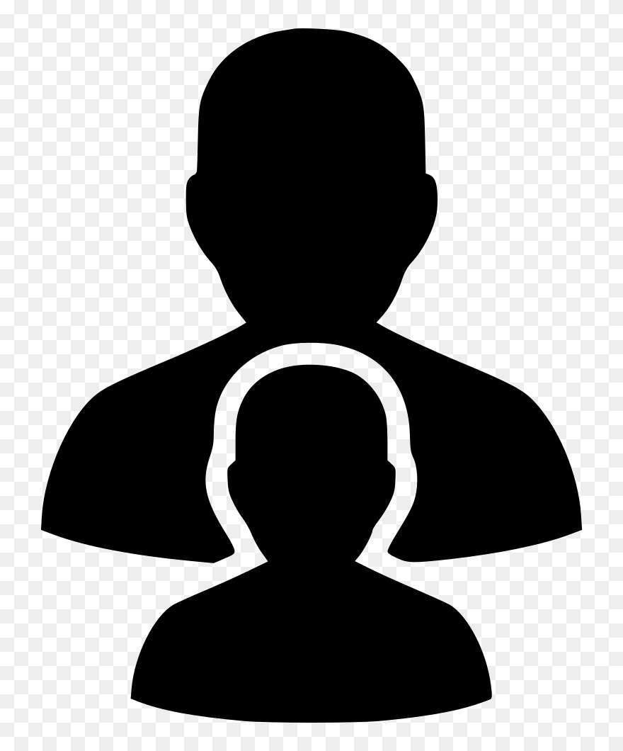 Silhouette Black White Neck Clip Art - Png Download