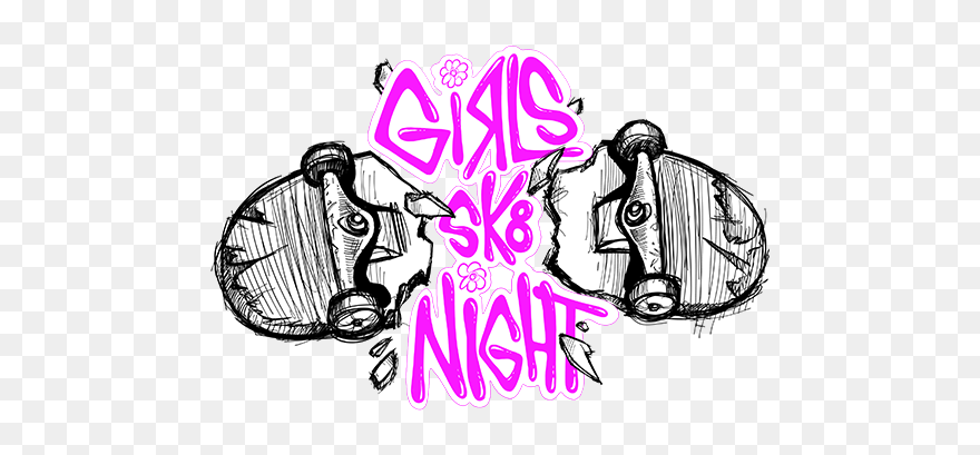 Vans Girls Skate Night Clipart