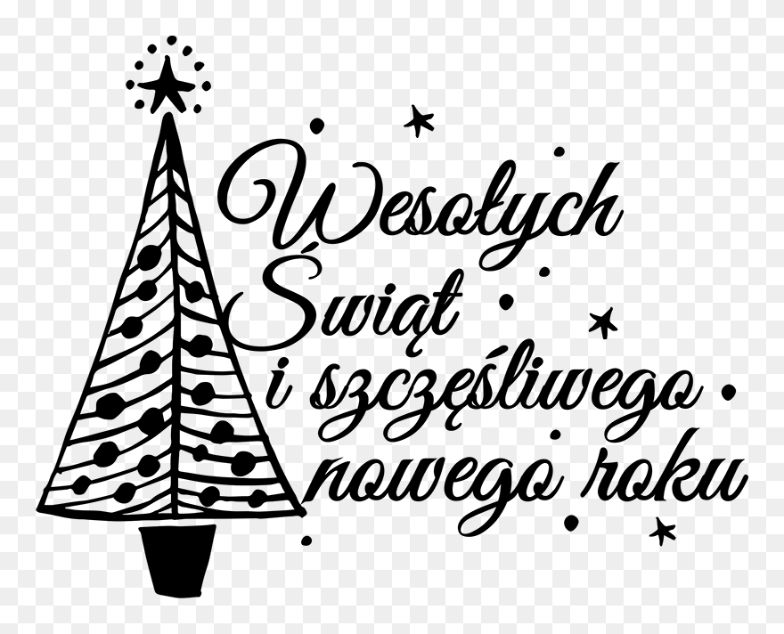 Naklejka Świąteczna Choinka Nowy Rok - Ellen West Clipart