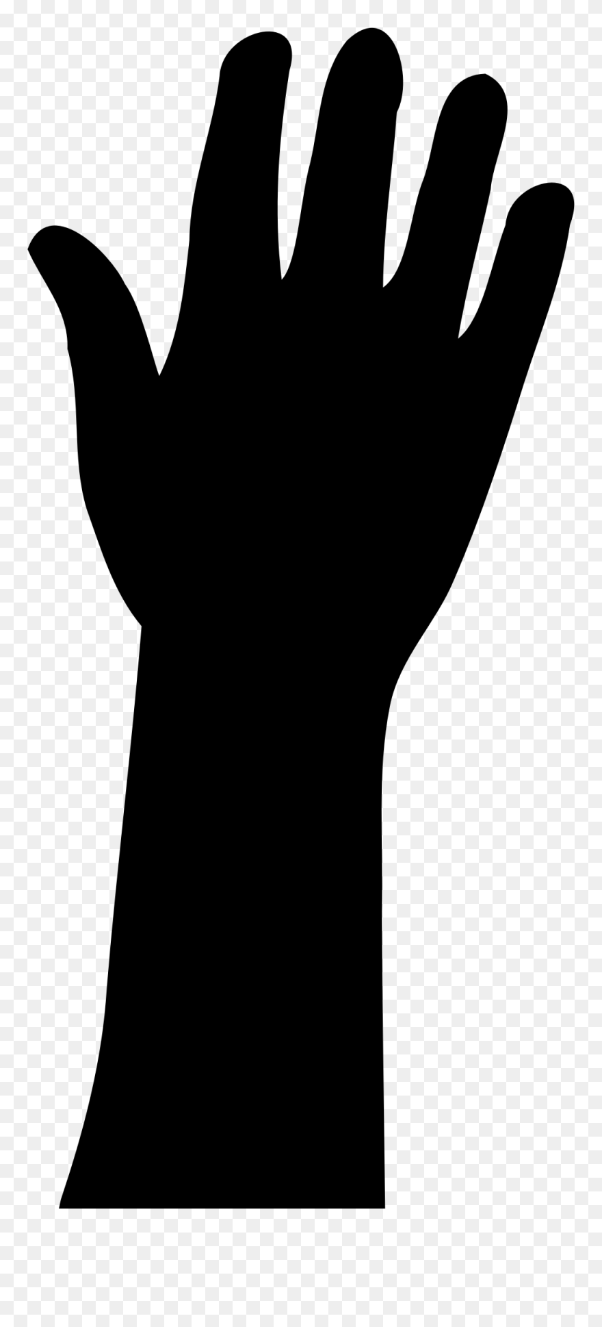 Silhouette Hand Clip Art - Ręce W Górze Rysunek - Png Download