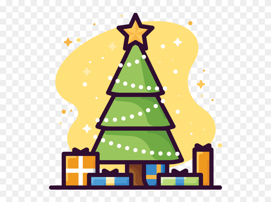 Xmas Tree Doodle Clipart