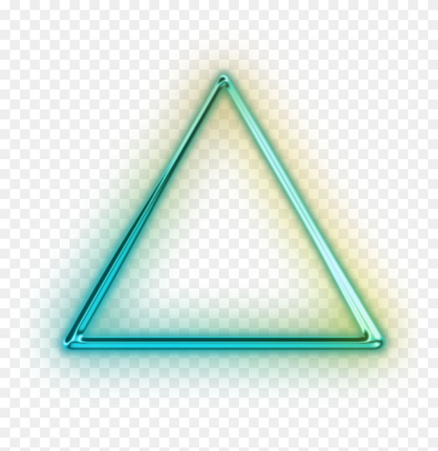 Transparent Neon Glowing Triangle - Neon Triangle Transparent Background Clipart