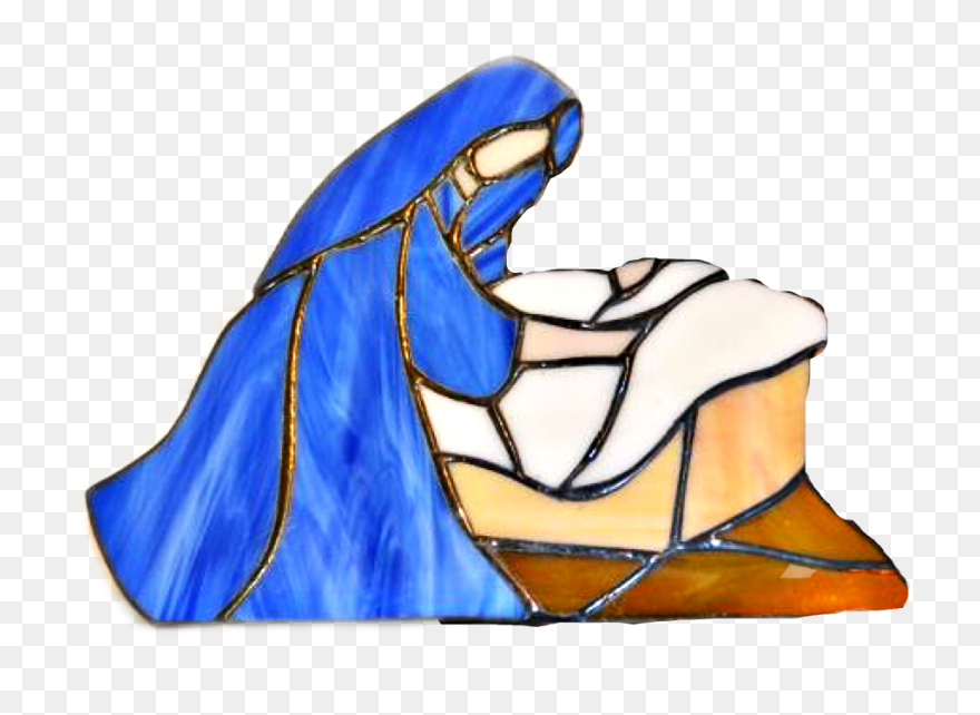 #nativity #nativityfigure #stainedglass #mary #jesus - Stained Glass Clipart