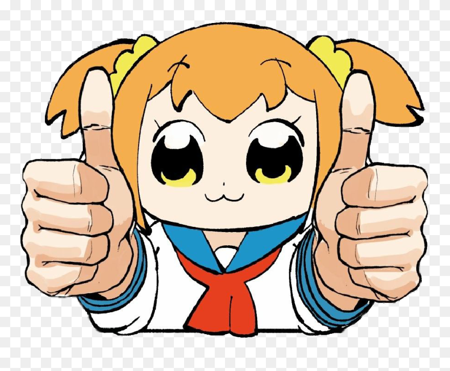 Popteamepic Poptepipic Poputepipikku Bkub Manga Anime - Pop Team Epic Thumbs Up Clipart